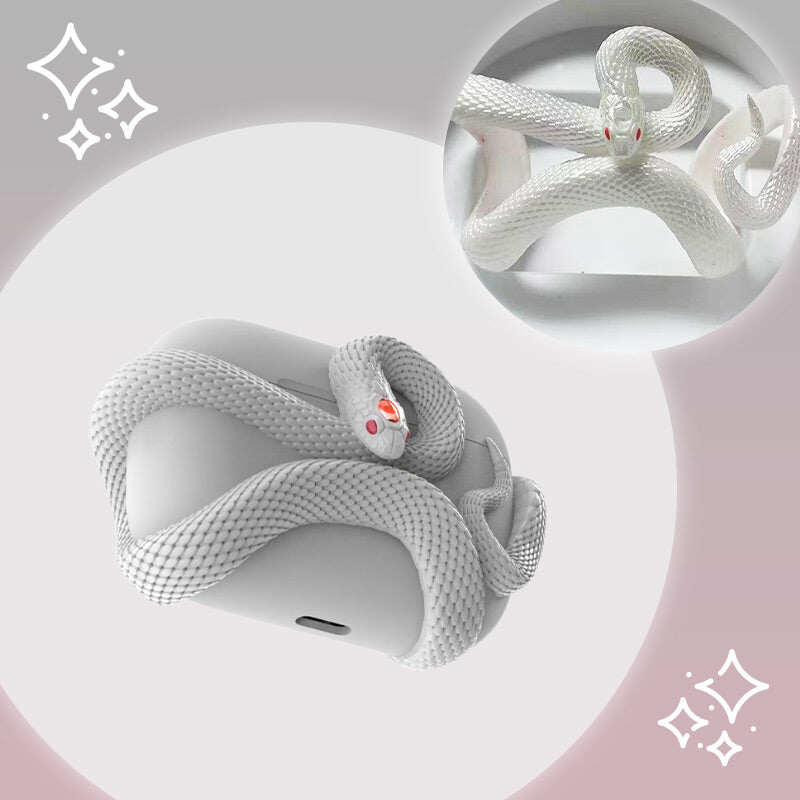 Creative 3D Snake Wireless Earphone Protective Case