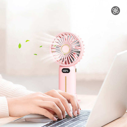 Rechargeable portable silent digital display handheld fan❄