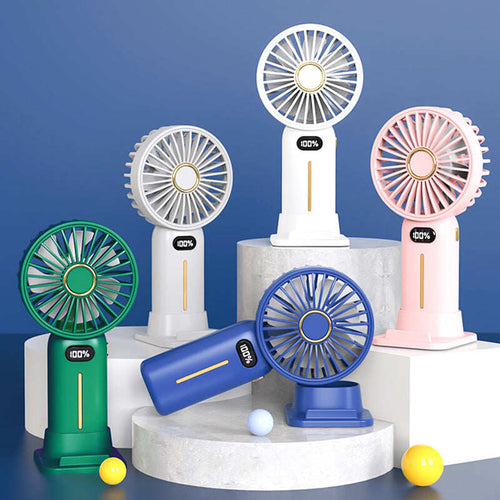 Rechargeable portable silent digital display handheld fan❄