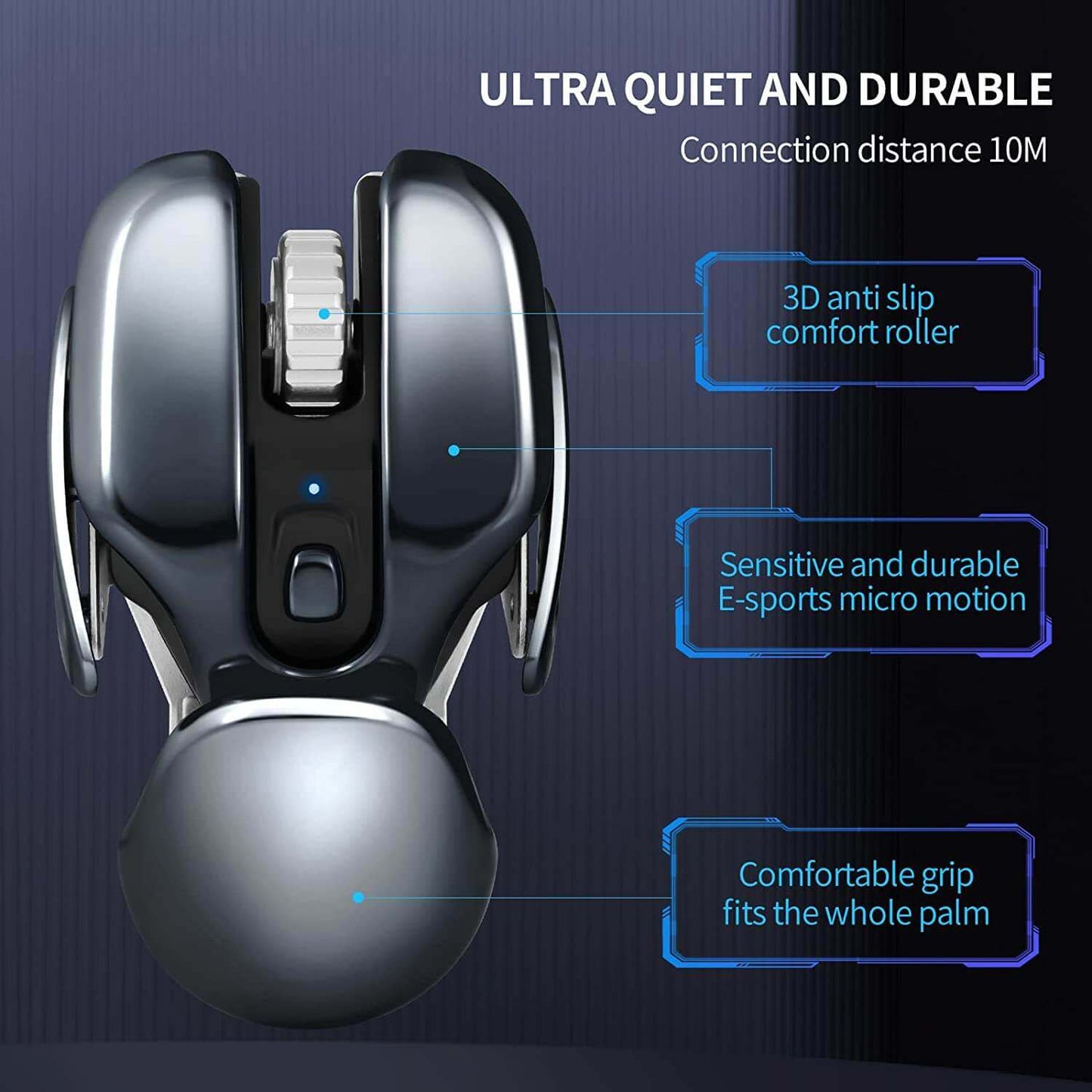 Hot Sale Wireless Ergonomics Metal Mouse