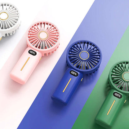 Rechargeable portable silent digital display handheld fan❄