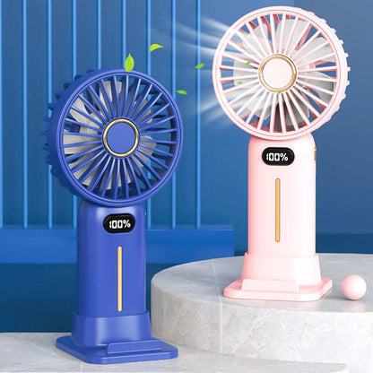 Rechargeable portable silent digital display handheld fan❄