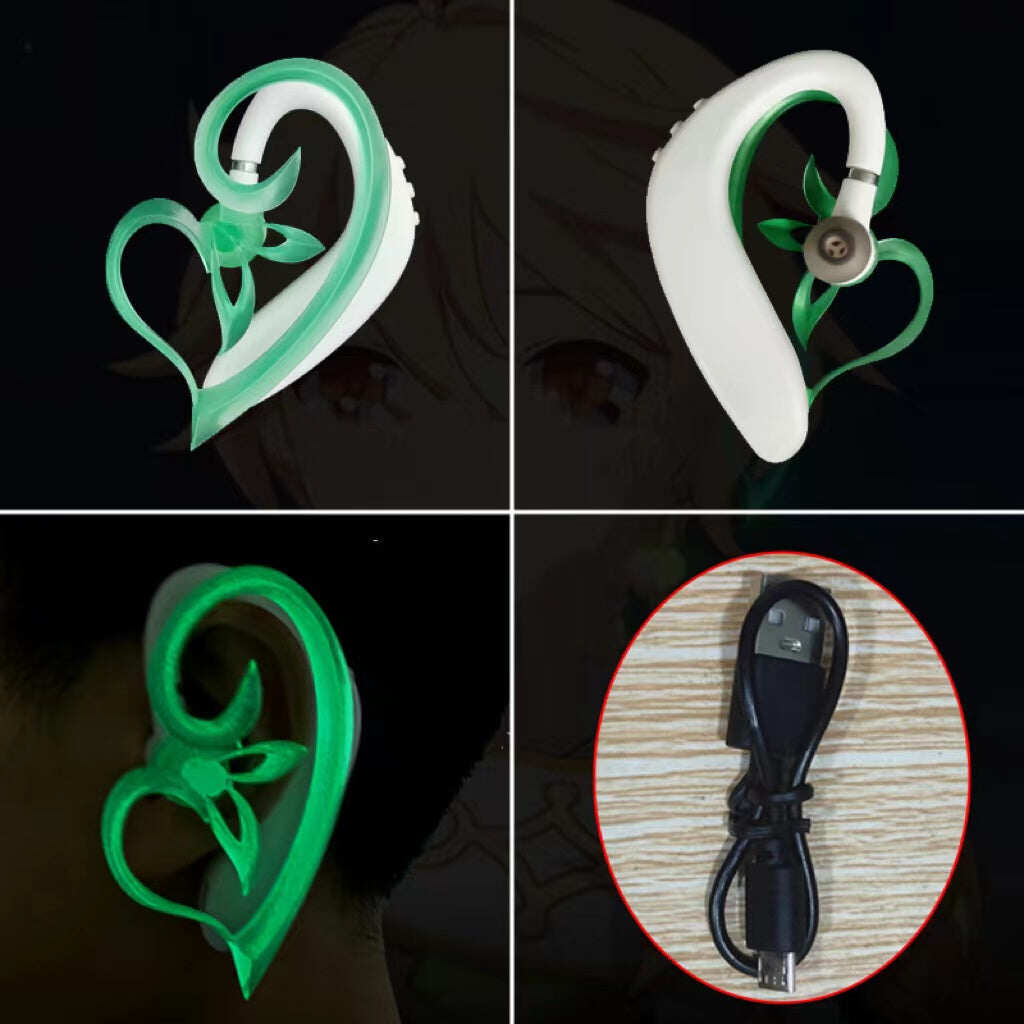 Cosplay Prop - Adjustable Luminous Single Ear Bluetooth Headset