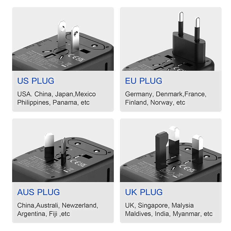 [224 Countries Universal] Multi-USB Port Multifunctional Conversion Socket For Travel And Home Use
