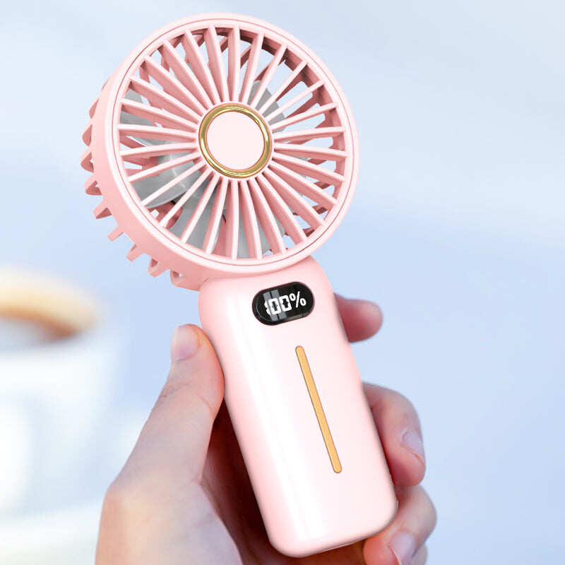 Rechargeable portable silent digital display handheld fan❄
