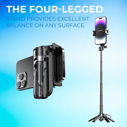 4-in-1 Multifunctional 360 Rotation  Selfie Stick with  Wireless Detachable Remote Control