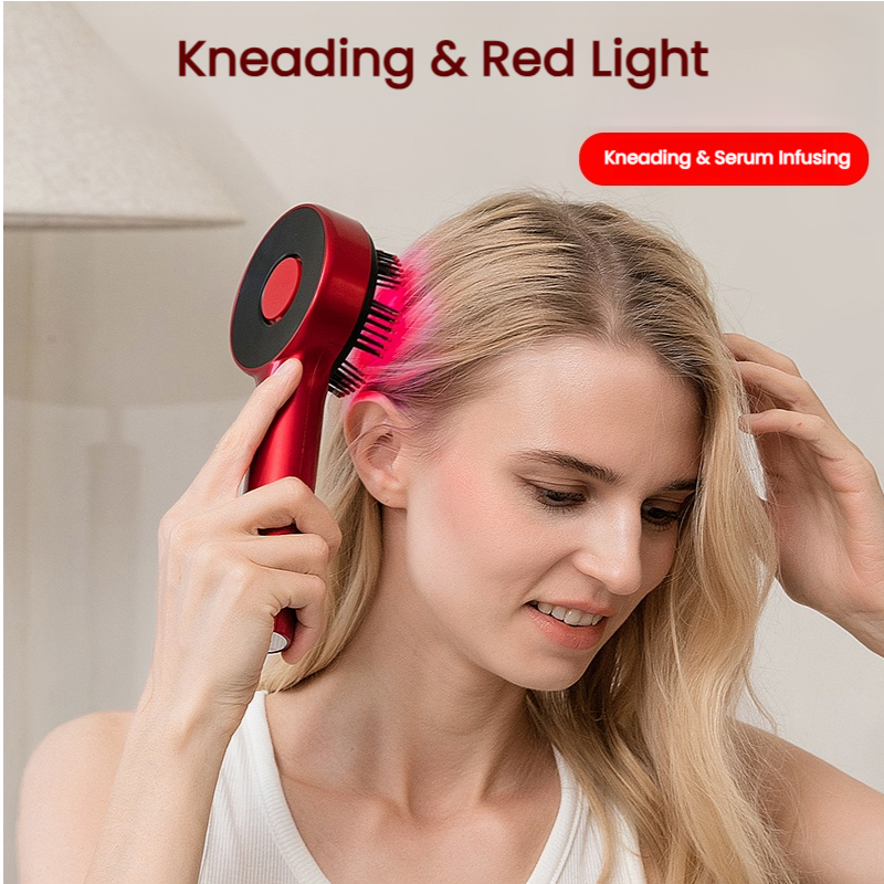 GlowComb G1  3-in-1 Scalp Revitalizing Comb with Red Light & Essence Infusion