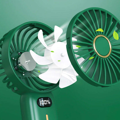 Rechargeable portable silent digital display handheld fan❄